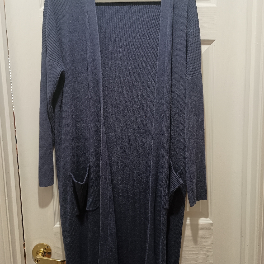 Aerie Navy Open Front Cardigan